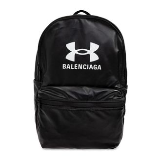 Balenciaga Underamour Leather Backpack - male - Balenciaga - Backpacks - Black - ONE SIZE - Bags