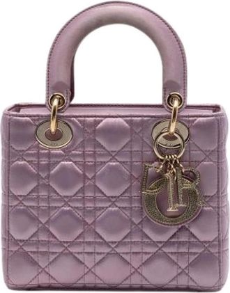 Dior Pre-owned Lady Dior Handbag - Dames - Vintage Handtas - Paars - ONE Size - Leer - Vintage