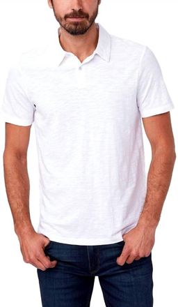 Paige Burke Short Sleeve Polo Shirt In Fresh White