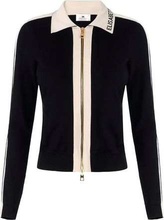 Elisabetta Franchi Cardigan con logo - Nero
