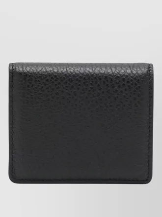 Maison Margiela compact wallet stitch detailing textured leather