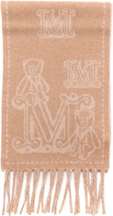 Max Mara jacquard cashmere scarf - Neutrals