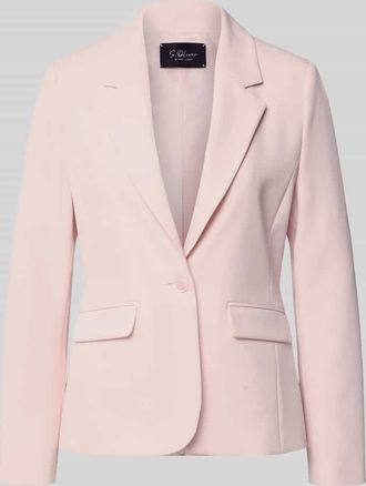 s.Oliver Black Label Slim Fit Blazer mit Reverskragen in Rosa, Gr&ouml;&szlig;e 40