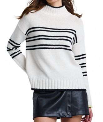 Lisa Todd Highline Stripe Sweater In White