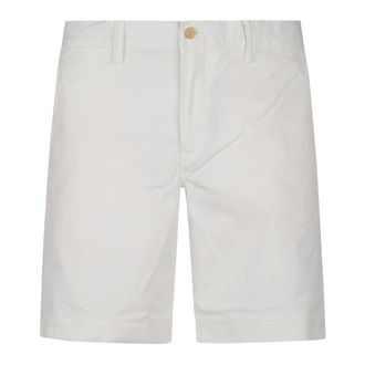 Polo Ralph Lauren Casual Shorts, male, White, Size: W34 Flat Front Short