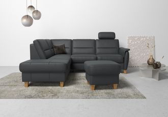 HOME AFFAIRE Ecksofa »Palmera L-Form, B: 236 cm« optional Bettfunktion & Bettkasten, Federkern