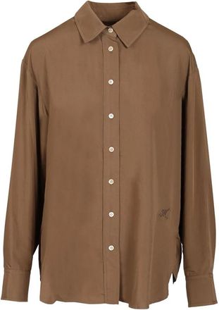 Isabel Marant Fabriza Shirt - Dames - Overhemden - Groen - M - Polyester - Overhemden