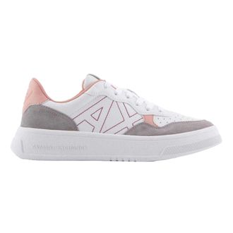 A|X Armani Exchange Dames/Dames Leren Platform Trainers (Wit/Roze)