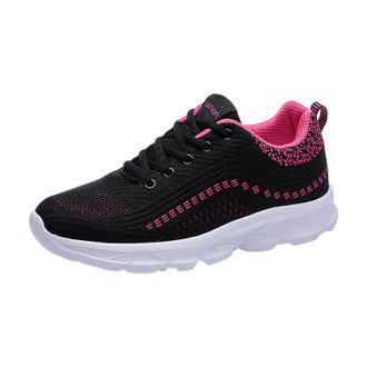 Generic Women Sneakers Lightweight Non-Slip Running Shoes Mesh Breathable Tennis Shoes Orthopedic Trainers Comfortable Wide Fit Trainers Lace Up Low Top Train