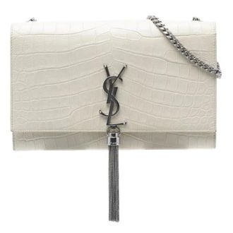 Saint Laurent Pre-owned Shoulder Bags, female, White, Size: ONE SIZE Pre-owned The Kate
