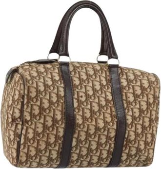 Dior Pre-owned Handbags, female, Beige, Size: ONE SIZE Pre-owned Vintage Boston Bag