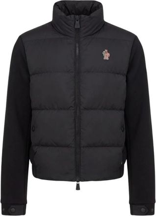 Moncler Maglia Mixed-Media Cardigan - Dames - Zomerjassen - Zwart - L - Jassen