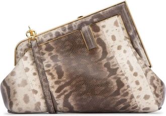 Fendi small First clutch bag - women - Leather - One Size - Brown