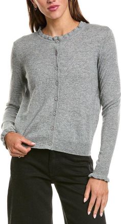 Sofiacashmere Ruffle Cashmere-Blend Cardigan