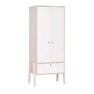 Calicosy Armario 2 puertas 1 caj&oacute;n con barra - blanco y beige