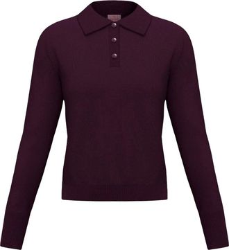 Emme Di Marella La Sponda Polo - Dames - Polos - Paars - XL - Wol - Tops