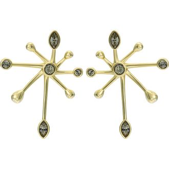 Ted Baker Stella Crystal Starburst Earrings in Gold Tone/Black Crystal at Nordstrom