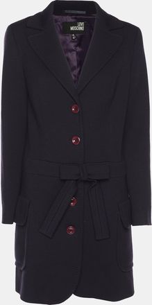 Love Moschino Dark Purple Bow Coats
