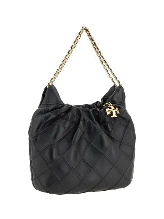 Tory Burch Fleming Mini Hobo Shoulder Bag - Black