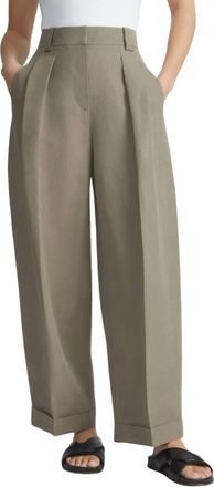 Lafayette 148 New York Wyatt Barrel Leg Pants In Concrete