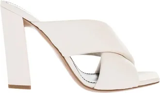 PARIS TEXAS Beige Criss-Cross Leather Heels