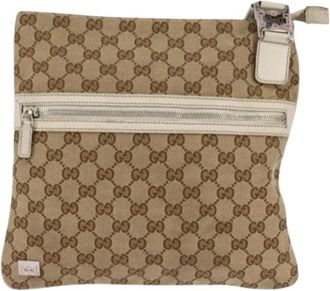 Gucci Pre-owned Cross Body Bags, female, Beige, Size: ONE SIZE Pre-owned Cross Body Bag