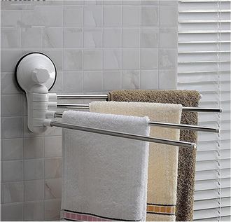 Trade Shop Trade Shop - Toallero De Pared De 4 Brazos Con Ventosa Para Ba&ntilde;o