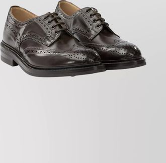 Trickers brogue lace-up derby shoes with round toe