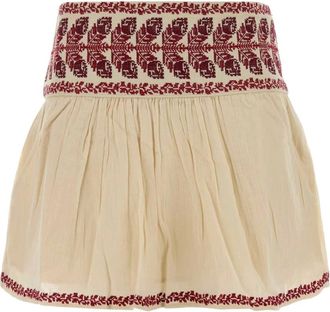 Isabel Marant Picadilia Mini Rok - Dames - Rokken - Beige - Maat: XS Katoen