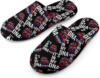 Generic Its In My DNA Hawaii State Flag Mens Cozy Memory Foam Slippers Warm Cotton House Shoes Comfy Slipper for Indoor Outdoor