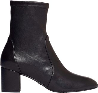 Stuart Weitzman Zwarte leren enkellaarzen - Dames - Laarzen met Hak - Zwart - 35 EU - Leer - Schoenen