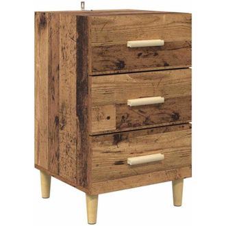 vidaXL Bedside Cabinet Old wood 40 x 40 x 66 cm Engineered wood vidaXL