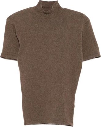 Jacquemus Turtlenecks, female, Brown, Size: S Brown Sweater for Women Aw25