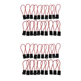 OEM Adecuado Para Portafusibles Pasantes De 30 A, Color Negro/rojo, Apto Para Camiones, Barcos Y Autom&oacute;viles De Hasta 40 A