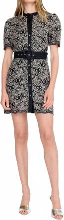 Christy Lynn Alex Dress In Onyx Embroidery