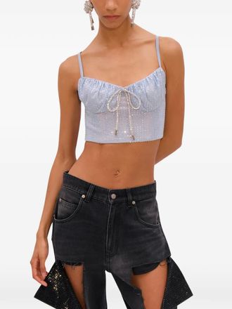 Area hotfix-embellishment top - Blue