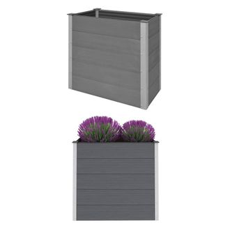 Berkfield Home Garden Raised Bed WPC 100x50x91 cm Grey | Size: 100 x 50 x 91 cm