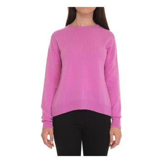 VANIS&Eacute; Kasjmier Flared Pullover met Ribboord - Dames - Cashmere truien - Roze - L - Kasjmier - Truien & Vesten