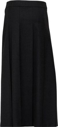 P.A.R.O.S.H. Ludy Midi Skirt - Dames - Midirokken - Zwart - M - Wol - Rokken