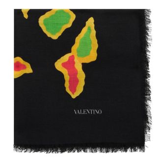 Valentino Garavani Sjaal met abstracte patronen van kasjmier en zijde - Dames - Cashmere truien - Zwart - ONE Size - Kasjmier - Truien & Vesten