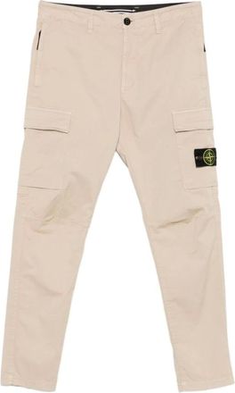 Stone Island Broeken, Heren, Beige, W36, Beige Stijlvolle Broek