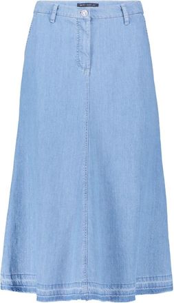 Betty Barclay Rokken, Dames, Blauw, M, Denim, Uitlopende Denim Rok met Open Zoom