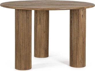 BIZZOTTO Massiver, runder Design Esstisch Dacca Braun ø 120 cm