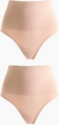 H&M 2-pack Medium Shape Thong Briefs in Light Beige at Nordstrom, Size X-Large