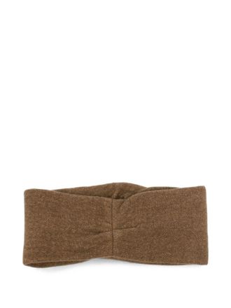 Cortana Herringbone Wool Blend Headband - Brown