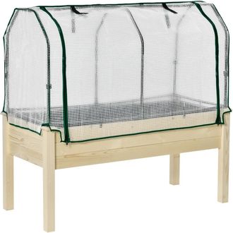 OUTSUNNY Raised Garden Bed Outdoor Elevated Wood Planter | TJ Hughes