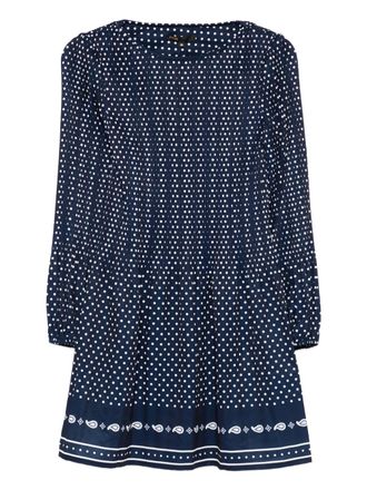Maje polka dot mini dress - women - Polyester - 42 - Blue