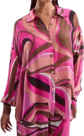 Cin Cin Solace Button Up Shirt In Dolce Pink