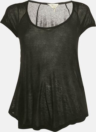 Isabel Marant Etoile Black Jersey Semi Sheer T-Shirt
