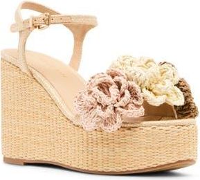 Madden Girl Shoree Raffia Wedge Sandal in Natural Multi at Nordstrom Rack, Size 9.5
